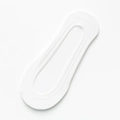White ice silk invisible boat socks with non-slip silicone grip for summer flats - One Size / White