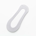 Women's ultra-thin white ice silk no-show socks with non-slip silicone and seamless design - One Size / Gray