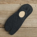Dark grey split-toe tabi no-show socks in breathable cotton knit for men and women - One Size / Dark Gray