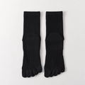 Calcetines de cinco dedos para hombre en color negro de algodón transpirable y punto - Talla única / Negro