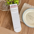 Witte schattige JK-kniekousen met roze golvende rand en hartjespatroon details - Roze Golvende Rand Hart Sokken / Hart (Wit)