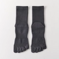 Calcetines de cinco dedos gris oscuro para hombre con puños de punto elástico - Talla única / gris oscuro