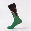 Calzino verde in cotone con vivace disegno a coccodrillo per un abbigliamento casual - EU 41-46 / Coccodrillo Verde (MM1816 Serie Animale)