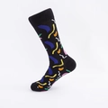 Calze da uomo nere con motivi astratti di graffiti colorati e polsini a costine elastiche - UE 41-46 / Base Nera Graffiti Colorati