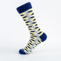 Chaussettes style britannique avec motif géométrique en losange et finitions bleu marine - EU 40-46 / Motif Argyle Bleu Roi