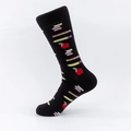 Calcetines negros de media caña con estampado escolar de libros y lápices - EU 40-46 / Patrón de Suministros Escolares