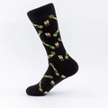 Calze nere con motivo champagne colorato per lo stile alla moda di Halloween - EU 41-46 / Champagne Nero