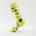 Calzini gialli in cotone con motivo di sushi colorati e bacchette - EU 39-46 / Giallo Sushi