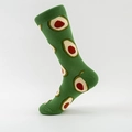 Calze verdi con stampe di avocado e polsini a coste per un look casual e alla moda - EU 39-46 / Verde Avocado