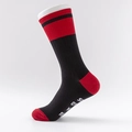 Calze sportive in cotone a metà polpaccio con design rosso e nero e logo - 41-46 / Base Nera Con Punta E Tallone Rossi