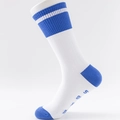 Calze sportive bianche e blu con polsini a righe e logo SOX sulla pianta del piede - EU 41-46 / Patchwork Bianco-Blu