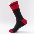 Calze sportive in cotone a metà polpaccio con design colorblock nero e rosso - EU 41-46 / Nero/Rosso