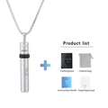 528Hz meditation necklace set including steel pendant, storage bag, and manual - 528Hz (With Gift Box) / Black