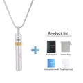 Macro shot of 528Hz meditation breathing pendant with chain and premium packaging set - 528Hz (With Gift Box) / Gold