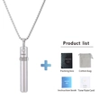 528Hz frequency silver whistle necklace set with gift box cotton bag and tuning card - 528Hz (With Gift Box) / Steel
