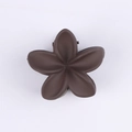 Matte coffee brown flower hair claw clip with a minimalist five-petal design - 4cm Bauhinia Flower Dark Brown