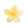 Translucent yellow frangipani flower hair claw clip with a gradient resin finish - 4cm Bauhinia Flower Yellow