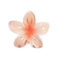 Pink orange gradient flower hair claw clip with a translucent jelly resin finish - 4CM Flower - Orange