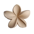 Creamy frangipani flower hair claw clip with a soft matte finish for thick hair - 8CM Flower - Milk Coffee