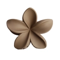 Brown matte plumeria flower hair claw clip for thick hair styling accessory - 8 Bauhinia - Light Brown