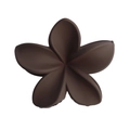 Matte dark brown plumeria flower hair claw clip for thick hair styling accessory - 8 Bauhinia - Dark Coffee