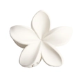 Matte white frangipani flower hair claw clip with a five-petal design for hair styling - 8. Bauhinia Flower - White