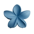 Matte blue frangipani flower hair claw clip with a sleek five-petal minimalist design - 8 Bauhinia - Sky Blue