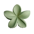 Matte light green plumeria flower hair claw clip with five petals for thick hair - 8. Bauhinia - Green
