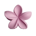 Pink plumeria flower hair claw clip with a matte finish for summer tropical styling - 8CM Flower - Purple