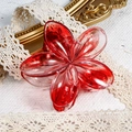 Translucent ruby red plumeria flower hair claw clip in a vintage artistic setting - 7. Bauhinia Flower Transparent Gradient Red
