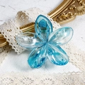 Blue transparent flower hair claw clip with high-quality resin and metal spring - 7. Bauhinia Flower Transparent Gradient Blue