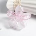 Pink gradient frangipani hair claw clip with pearlescent finish and resin flower petals - 7 Bauhinia Transparent Gradient Pink