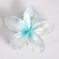 Elegant light blue gradient plumeria hair claw clip with pearlescent finish - 7CM Pearlescent - Blue