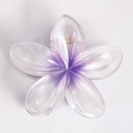 Purple gradient frangipani hair claw clip with a pearlescent resin matte finish - 7. Bauhinia Pearlescent Purple