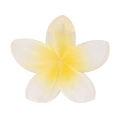 White and yellow plumeria flower hair claw clip in resin for tropical summer style - 4cm Frosted Gradient Yellow