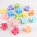 Matte flower hair claw clips in assorted pastel colors for hair styling decoration - 16Pcs Colorful Set