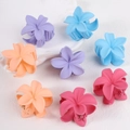 Set of 8 large frangipani flower hair claws in purple, blue, orange, and pink matte finish - 8pcs Colorful Bauhinia 2