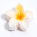 Elegant white and orange plumeria flower hair claw clip with glossy resin finish - 7. Bauhinia Flower Gradient Orange