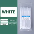 White nylon 66 cable ties 100pcs pack with UL certification and heat resistance - 1.9mm*80mm (100pcs/pack) / White