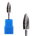 Punta fresa per unghie in carburo di tungsteno con base blu e denti a spirale fini - Fresa per Unghie Professionale (HK-53)