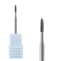 Cone-shaped alloy nail drill bit with fine frosted surface and white storage base - Professional Nail Drill Bit (HK-31)