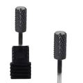Black alloy nail drill bit with cross-cut teeth for cuticle removal and manicures - Professional Nail Drill Bit (HK-50)