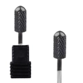 Dual-way black alloy nail drill bit with cross-cut grid for dead skin removal - Professional Nail Drill Bit (HK-52)