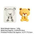Moule en silicone petit ours pour déco de gâteau mousse et créations en plâtre DIY - F9 / Gris