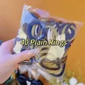Set of 40 plain high elasticity hair ties in assorted earthy tones and navy blue - Basic High Elastic Hair Ties / 40 Pieces/Pack