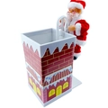 Electric climbing Santa Claus toy climbing out of a red brick chimney gift box - Santa Claus Climbing Chimney Toy