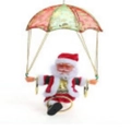 Electric Santa Claus toy hanging from a festive parachute with red and white classic suit - Four-Ring Parachute Santa Claus