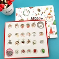 Weihnachts-Adventskalender mit 24-Tage-Countdown Schmuckset inklusive Anhängern und Armband - Rote Weihnachts-Blindbox (HK580)