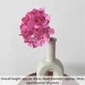 Pink faux hydrangea in ceramic vase, 40cm height with 30 petals for wedding decor - Magenta Film Base Hydrangea
