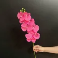 Realistic fuchsia artificial orchid branch for wedding and home decoration display - Magenta 3D Orchid